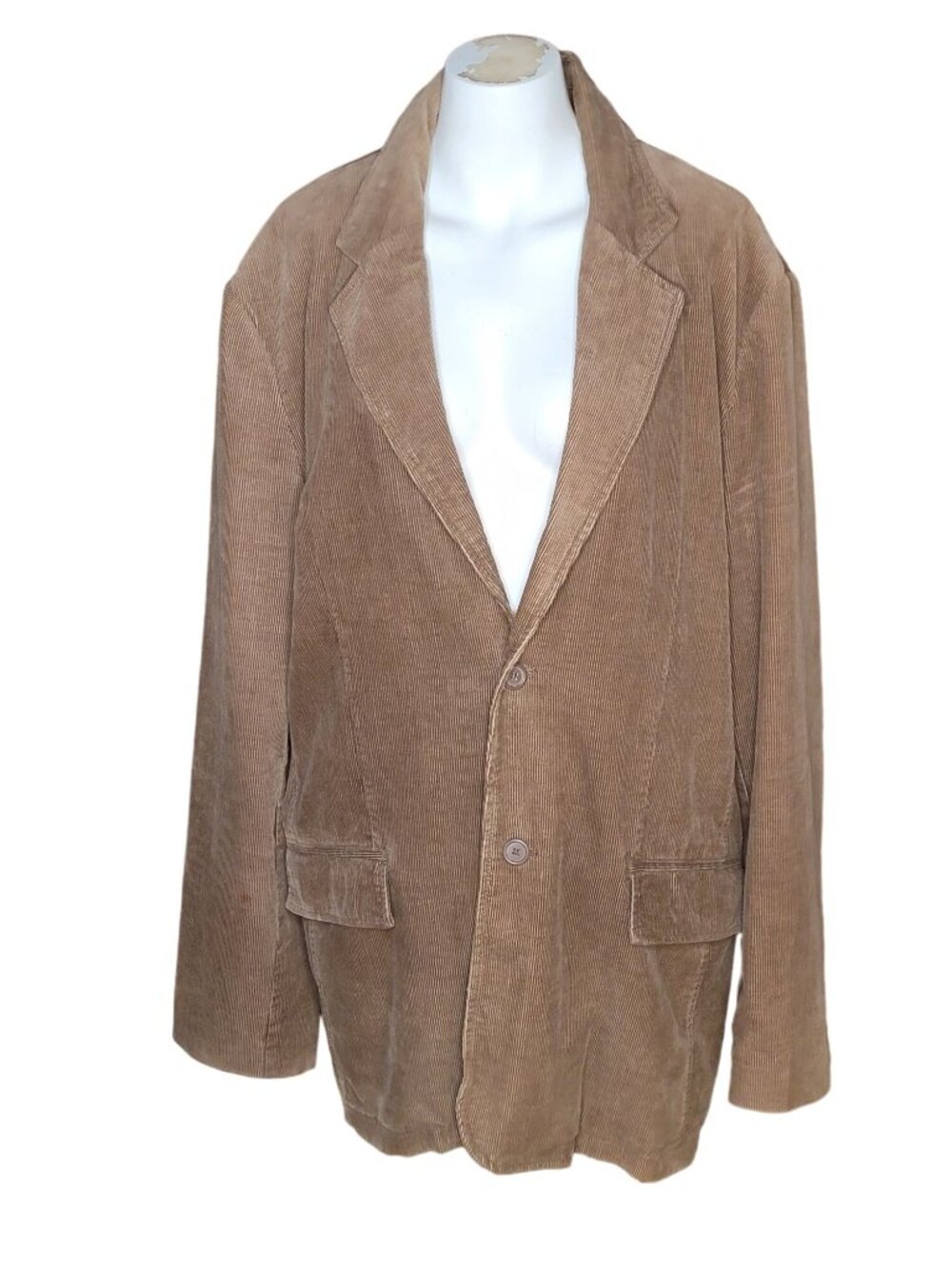 Vintage Mossimo Corduroy Blazer Large Brown Oversized Dark Academia Jacket